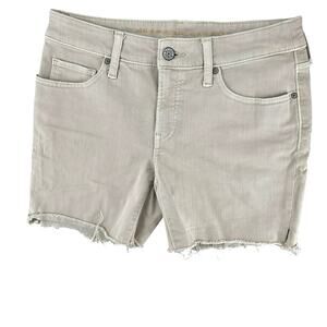 Chicos So Slimming Girlfriend Cut-off shorts Size XS 0 Tan Beige Frayed